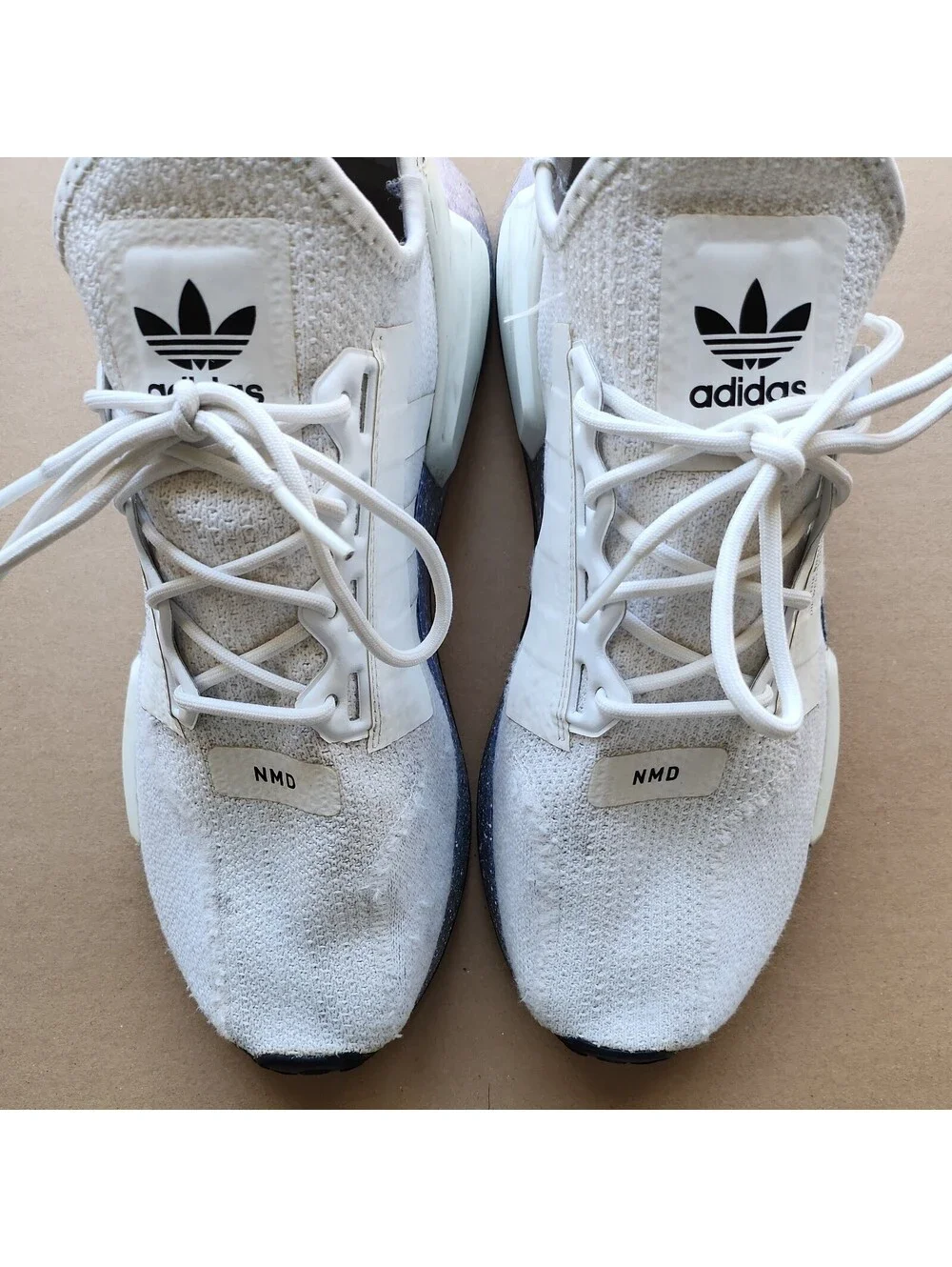 Adidas Nmd Size 11.5 White Purple Boost The Brand with the Three Stripes